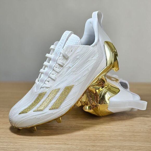 Adidas Adizero Football Cleats Gold White Men\'s Sz 14 Primeknit GX5122 Freak New main image 12